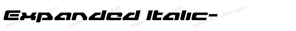Expanded Italic字体转换